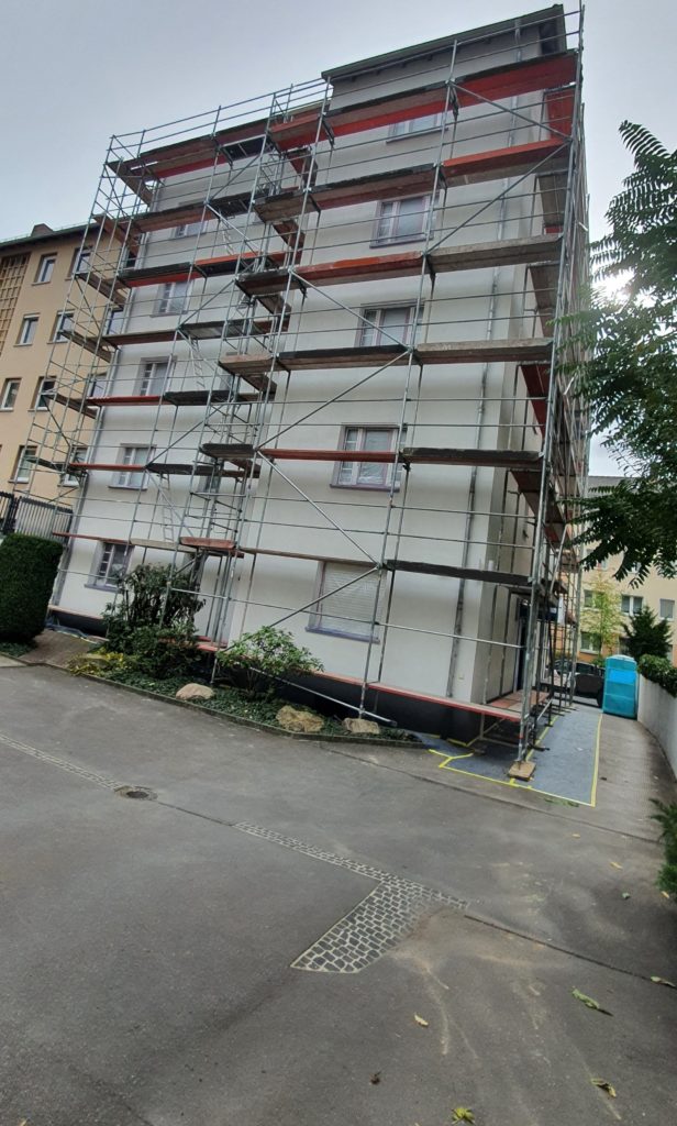 Fassadengerüst für Maler